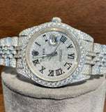 VVS1 Moissanite Iced Out Datejust Jubilee Band Watch