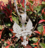 Iced Out Winged Cross Moissanite Pendant