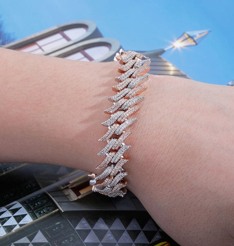 Iced Out Moissanite Rapper Style Hip Hop Bracelet