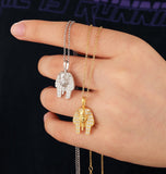 Iced Out Moissanite Egyptian Pharaoh Head Pendant