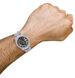 Black Dial Moissanite Diamond Iced Out Wrist Watch