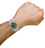 Moissanite Diamond Green Dial Datejust Watch