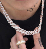 Iced Out Cuban Chain Moissanite Celebrity Style Hip Hop Chain