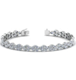 Marquise Cut Moissanite Diamond  Tennis Bracelet