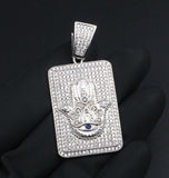 Iced Out Hamsa Hand Moissanite Hip Hop Pendant