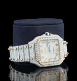 Excellent Dual Tone Moissanite Diamond Iced Out Watch