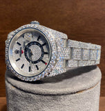 Iced Out Date Display Moissanite Watch For Men's