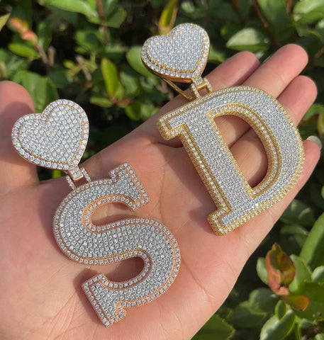 VVS1 Moissanite Iced Out Personalized Letter Hip Hop Pendant
