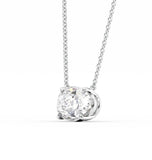 Moissanite East To West Oval Cut Solitaire Pendant