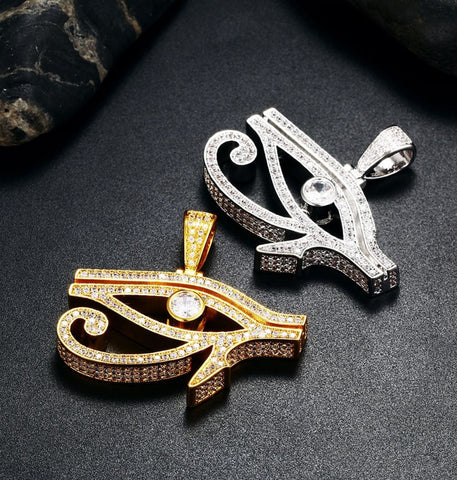 Iced Out Moissanite Eye Of Horus Hip Hop Pendant