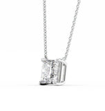 Princess Cut Moissanite Solitaire Pendant