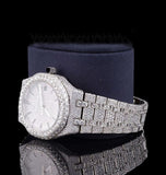 Iced Out VVS1 Moissanite Diamond Wrist Watch For Men's