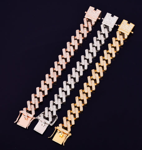 Iced Out Moissanite Rapper Style Hip Hop Bracelet