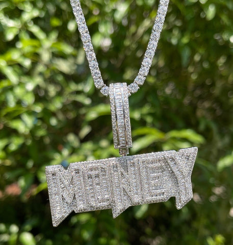 Money Iced Out Moissanite Hip Hop Pendant
