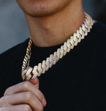 Cuban Link Chain For Mens Iced Out Moissanite Hip Hop Chain