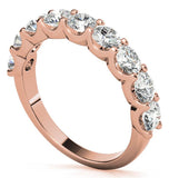 Moissanite Round Cut Half Eternity Band For Women