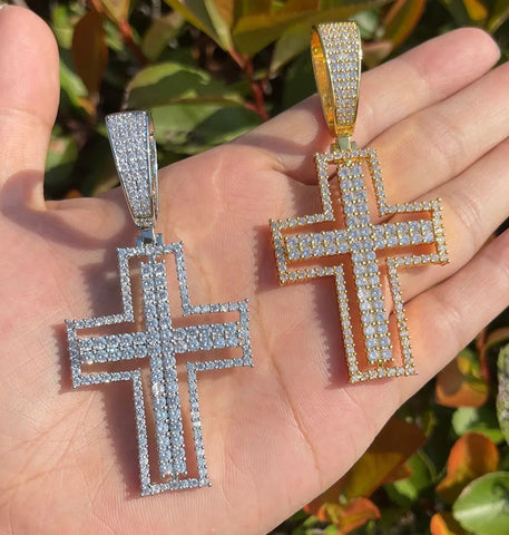 Moissanite Iced Out Cross Hip Hop Pendant For Him