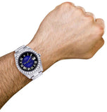 Amazing Blue Dial Moissanite Diamond Watch