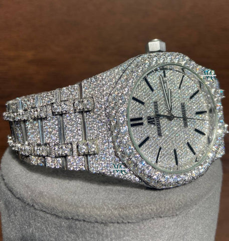 Iced Out VVS1 Moissanite Hip Hop Wrist Watch For Him