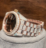 Iced Out Moissanite Daydate Luxury Wrist Watch