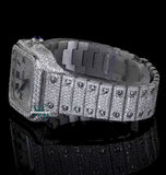 Moissanite Diamond Bust Down Rapper Style Wrist Watch