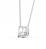 Cushion Cut Moissanite Solitaire Pendant