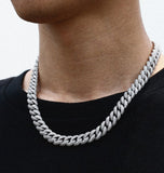 Iced Out VVS1 Moissanite Diamond Cuban Chain For Men's