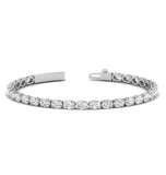 Oval Cut Moissanite Tennis Bracelet Gift For Her