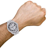 Iced Out Moissanite Roman Number Watch For Men's