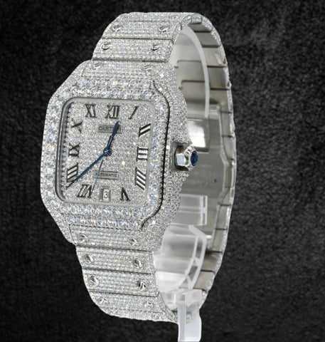 Iced Out VVS1 Moissanite Diamond Elegant Wrist Watch