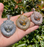 Rapper Style Moissanite Lion Face Hip Hop Pendant