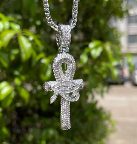 Iced Out VVS1 Moissanite Unique Cross Pendant