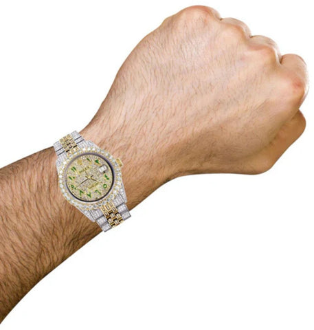 Iced Out Moissanite Diamond Stylish Wrist Watch For Him