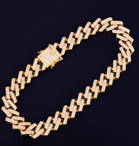 Moissanite Diamond Iced Out Cuban Link Hip Hop Chain