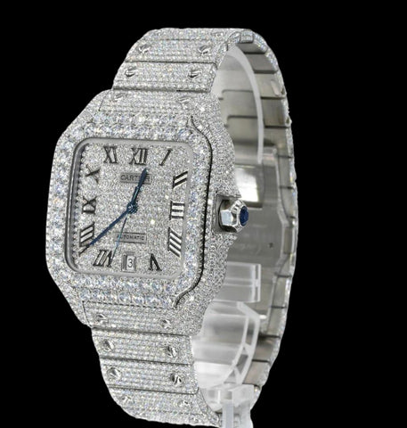 Moissanite Iced Out Automatic Movement Watch