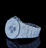 Chronograph Iced Out Moissanite Diamond Watch For Men's