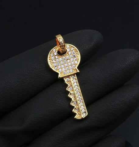 Moissanite Iced Out Key Design Hip Hop Pendant