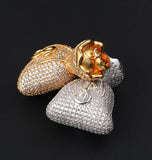 Iced Out Colorless Moissanite Money Bag Hip Hop Pendant