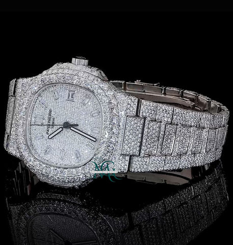 Classy Full Body Iced Out Moissanite Diamond Watch