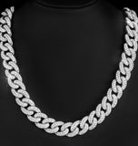 Miami Cuban Link Chain Iced Out Moissanite Hip Hop Chain