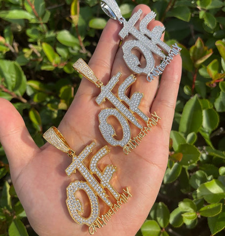 Custom Made OTF VVS1 Moissanite Hip Hop Pendant For Him