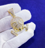 Moissanite Iced Out Skull Gas Mask Hip Hop Pendant