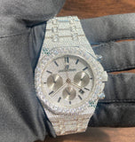 Chrono Dial Iced Out Full Moissanite Diamond Automatic Wrist Watch