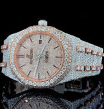 Dual Tone Moissanite Diamond Iced Out Hip Hop Watch