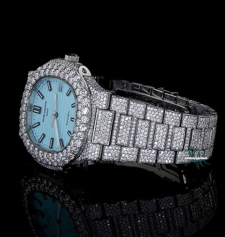 Elegance Sky Dial Moissanite Iced Out Wrist Watch