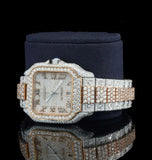 Stylish Iced Out Moissanite Diamond Wrist Watch