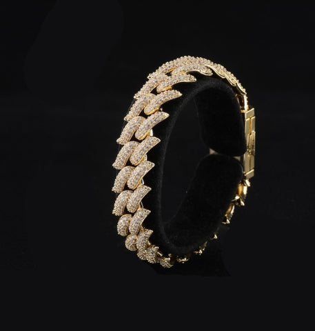 VVS1 Moissanite Iced Out Hip Hop Bracelet For Men's