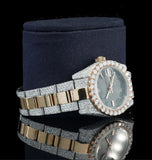 Iced Out Moissanite Fabulous Black Dial Wrist Watch