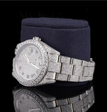 Iced Out Moissanite Diamond Roman Numerical Watch