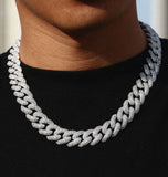 Iced Out Moissanite Diamond Cuban Link Rapper Style Chain